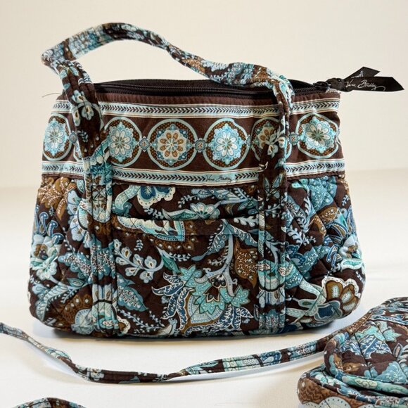 Vera Bradley Java Blue Sophie Tote & Crossbody Purse - Set of 2 - Picture 2 of 10